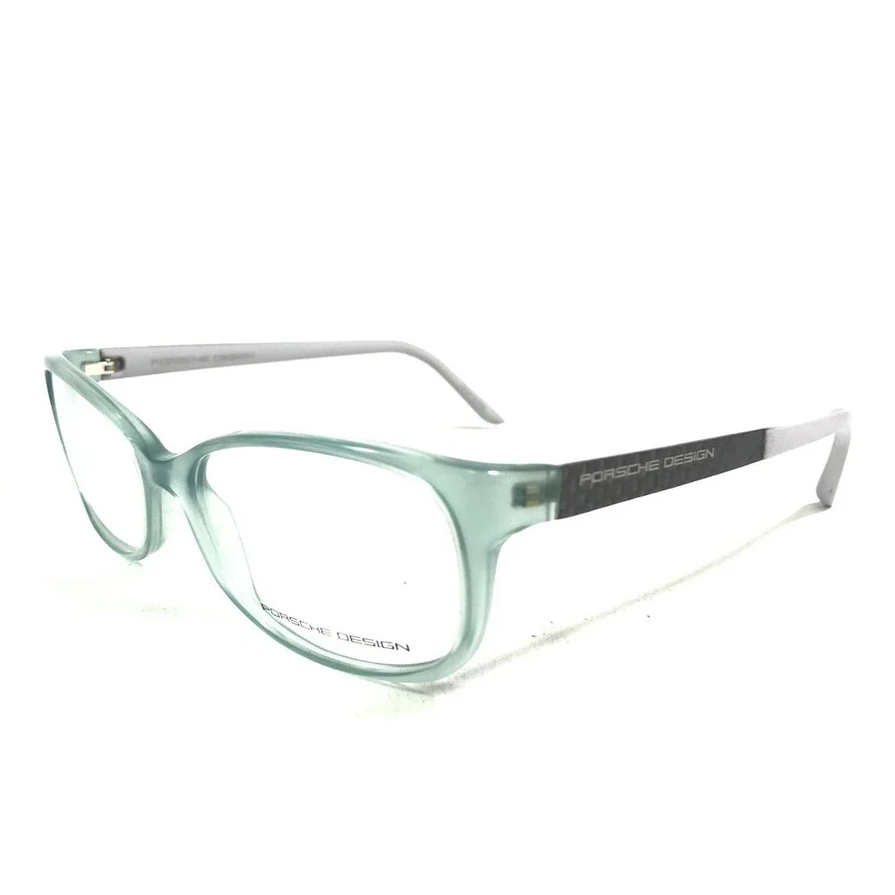 Porsche Design Eyeglasses Frames P8247 B Grey Clear Green Cat Eye 55-16-135